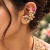 Anti Tarnish Flower Earcuff Elegant Floral Ear Jewellery