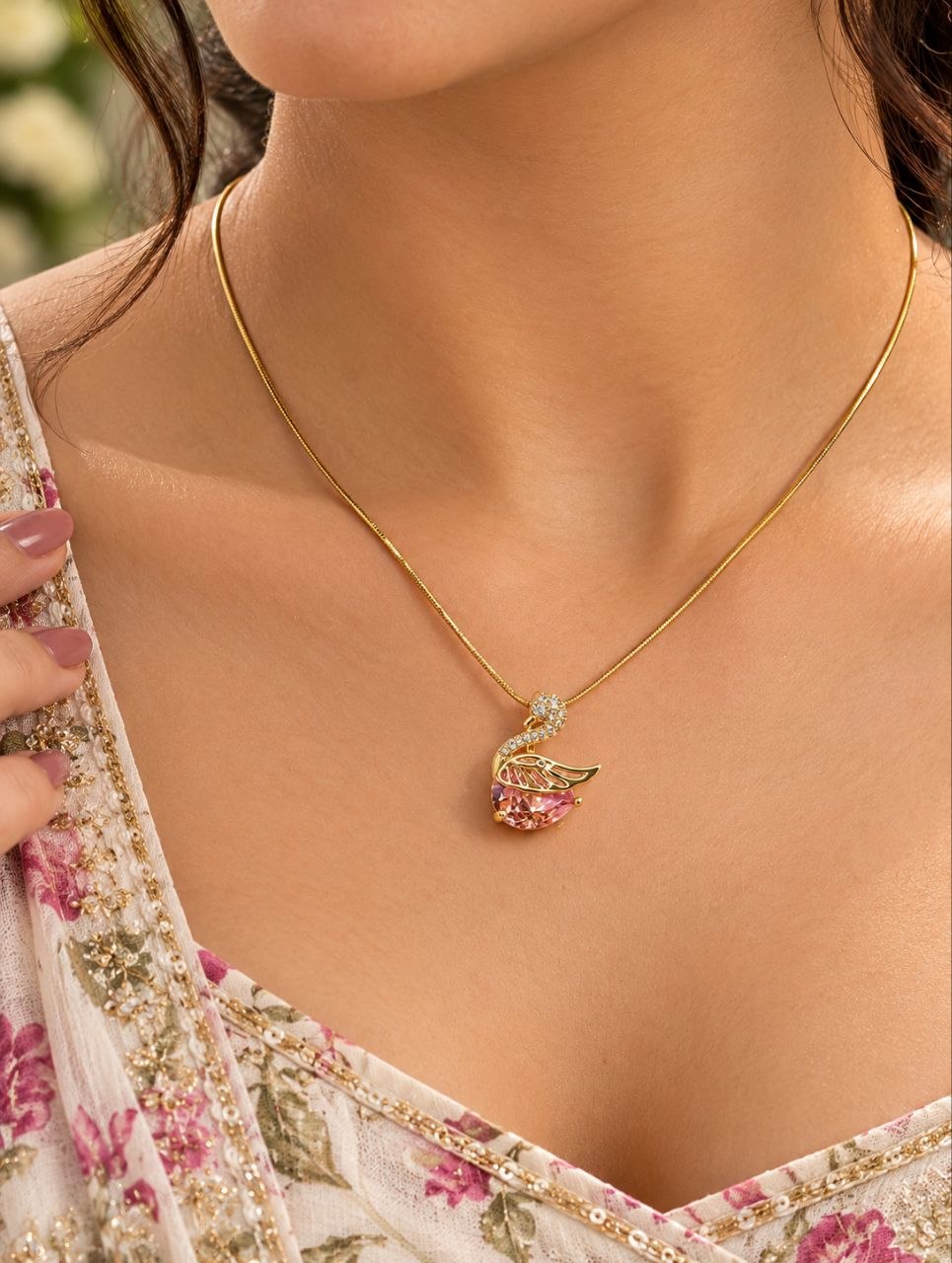 Anti Tarnish Peacock Necklace – Elegant Jewellery for Graceful Traditional Looks 1 Anti Tarnish Peacock Necklace Elegant Traditional Jewellery