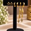 Anti Tarnish Earrings Set Elegant Brass Fashion Jewelry for Women