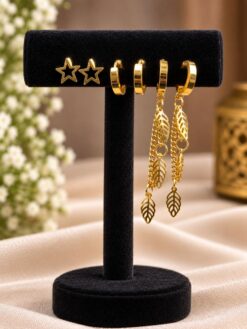 Anti Tarnish Earrings Set Elegant Brass Fashion Jewelry for Women