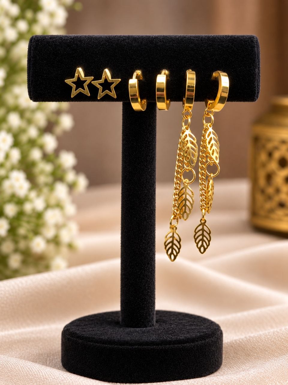 Anti Tarnish Earrings Set – Elegant Jewelry for Everyday Glamour 1 Anti Tarnish Earrings Set Elegant Brass Fashion Jewelry for Women