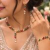 Anti Tarnish Necklace Set Elegant Brass Fashion Jewelry for Women