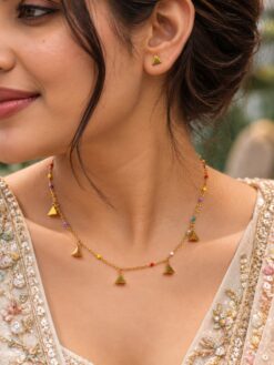 Anti Tarnish Necklace Set Premium Brass Jewelry for Women
