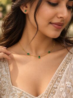 Anti Tarnish Necklace Set Elegant Premium Brass Jewelry for Women