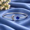 Silver Half Moon Anklet Elegant Designer Foot Jewelry for Women
