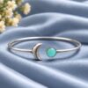 Silver Half Moon Anklet Elegant Designer Foot Jewelry for Women
