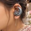 Oxidized Peacock Earcuff Traditional Peacock Design Jewelry for Women