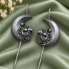 Oxidized Peacock Earcuff Traditional Peacock Design Jewelry for Women