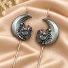 Oxidized Peacock Earcuff Traditional Peacock Design Jewelry for Women