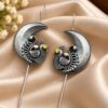 Oxidized Peacock Earcuff Traditional Peacock Design Jewelry for Women