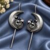 Oxidized Peacock Earcuff Traditional Peacock Design Jewelry for Women