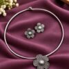 Flower Hasli Necklace floral traditional brass ethnic jewelry