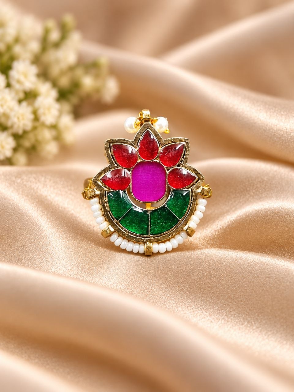 Traditional Meenakari Ring – Exquisite Design for Ethnic Look 5 Traditional Meenakari Ring Indian ethnic jewellery with premium polish