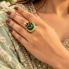 Traditional Meenakari Ring Indian ethnic jewellery with premium polish