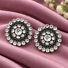 Floral Art Stud Earring elegant floral brass jewellery
