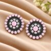 Floral Art Stud Earring elegant floral brass jewellery