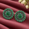 Floral Art Stud Earring elegant floral brass jewellery