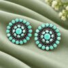 Floral Art Stud Earring elegant floral brass jewellery