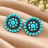Floral Art Stud Earring elegant floral brass jewellery