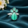 Silver Plated Designer Ring elegant modern fashion jewellery