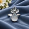 Silver Plated Designer Ring elegant modern fashion jewellery