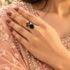 Silver Plated Designer Ring elegant modern fashion jewellery