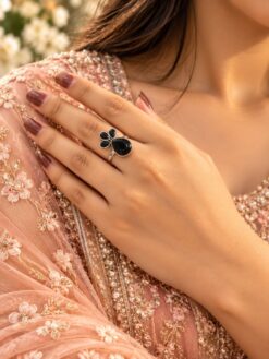 Silver Plated Designer Ring elegant modern fashion jewellery