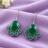 Flower Art Hook Earring – Ethnic Design for Traditional Look 13 Flower Art Hook Earring elegant floral design traditional fashion jewelry for women