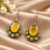 Flower Art Hook Earring – Ethnic Design for Traditional Look 12 Flower Art Hook Earring elegant floral design traditional fashion jewelry for women