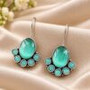 Flower Art Hook Earring – Ethnic Design for Traditional Look 10 Flower Art Hook Earring elegant floral design traditional fashion jewelry for women