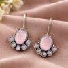 Flower Art Hook Earring elegant floral design traditional fashion jewelry for women