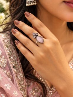 Adjustable Flower Ring elegant floral design premium fashion jewelry for women