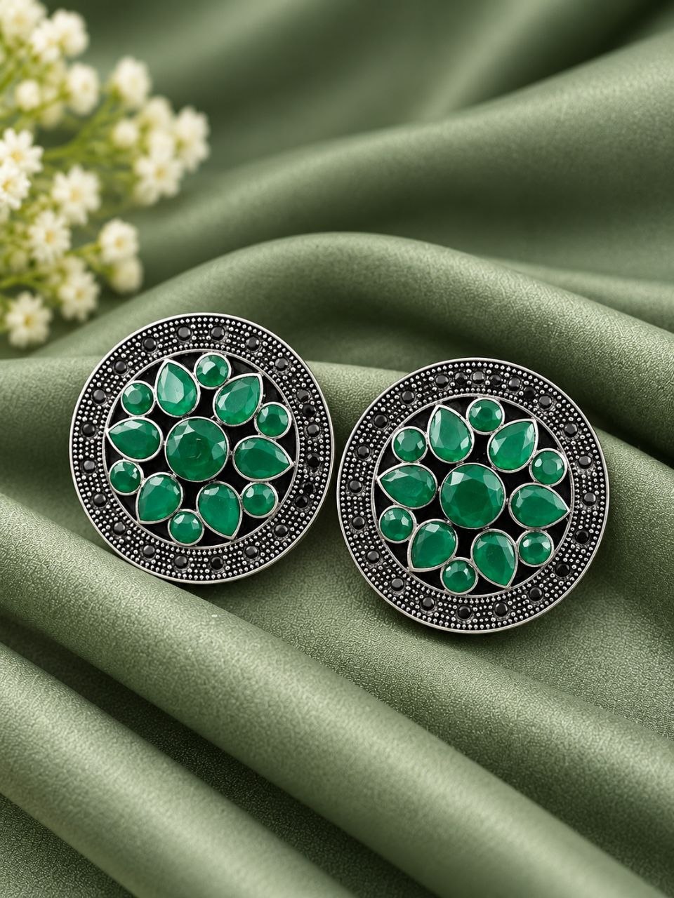 Round Floral Stud Earring – Gorgeous Jewelry for Elegant Fashion Look 8 Round Floral Stud Earring elegant floral stud jewelry design