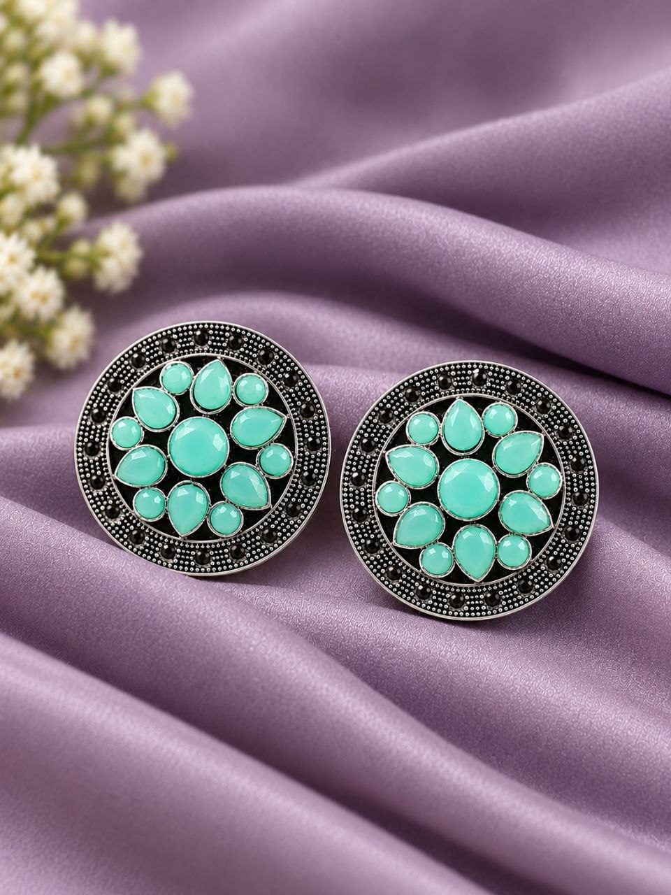 Round Floral Stud Earring – Gorgeous Jewelry for Elegant Fashion Look 5 Round Floral Stud Earring elegant floral stud jewelry design