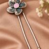 Oxidized Floral Hair Accessories – Traditional Elegance for Beautiful Hairstyles 17 Oxidized Floral Hair Accessories with elegant traditional flower detailing