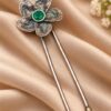 Oxidized Floral Hair Accessories – Traditional Elegance for Beautiful Hairstyles 16 Oxidized Floral Hair Accessories with elegant traditional flower detailing