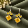 Floral Hook Earring elegant flower designer earrings for women
