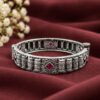 Adjustable Flower Kada elegant floral brass bracelet for women