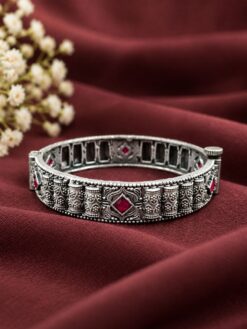 Adjustable Flower Kada elegant floral brass bracelet for women