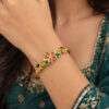 Anti Tarnish Flower Bangle elegant floral brass jewellery for women