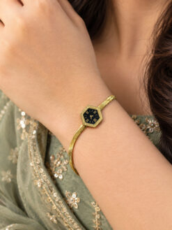 Anti Tarnish Clock Bracelet elegant watch style brass jewellery for women