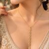 Anti Tarnish Charming Necklace elegant premium brass jewellery for women
