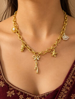 Anti Tarnish Beautiful Necklace elegant premium brass jewellery for women
