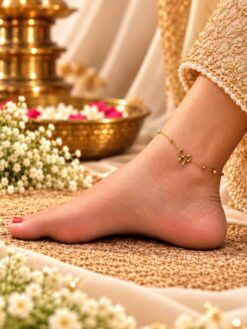 Anti Tarnish Anklet elegant premium brass jewellery for women