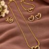 Anti Tarnish Heart Necklace Set elegant heart design women fashion jewelry