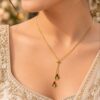 Anti Tarnish Leaf Necklace with elegant leaf design for women
