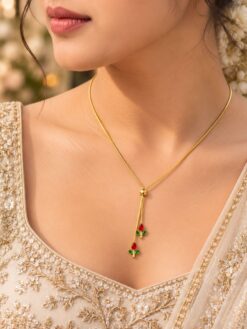 Anti Tarnish Leaf Necklace with elegant leaf design for women