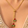 Anti Tarnish Leaf Necklace with elegant leaf design for women