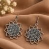 Floral Art Earring – Handmade Jewelry for Daily Wear 4 Floral Art Earring elegant floral design brass jewelry for women