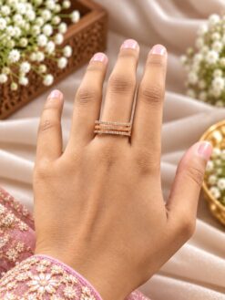 Golden Round Ring with an elegant golden finish and stylish round design